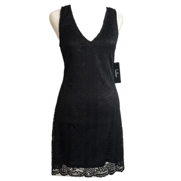 Lulu’s Thinking of You Black Lace Sleeveless Shift Dress - Picture 4 of 8